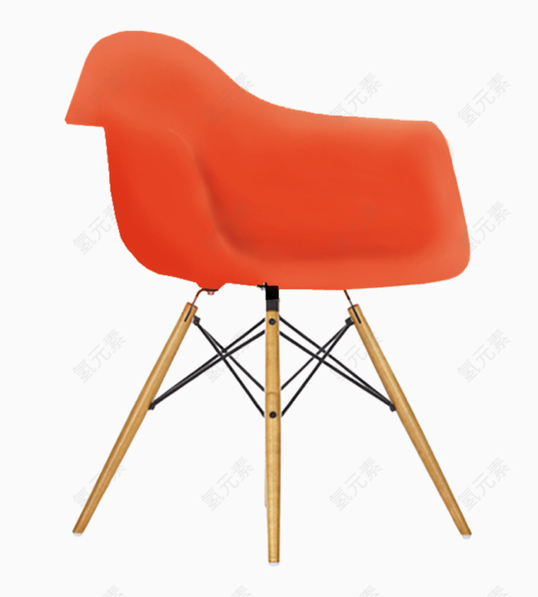 橘色三角椅子
