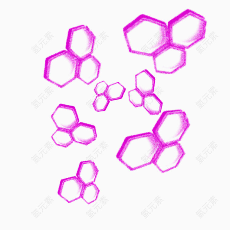 粉红色蜂窝格素材