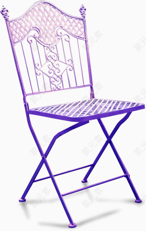 紫色编织花纹椅子