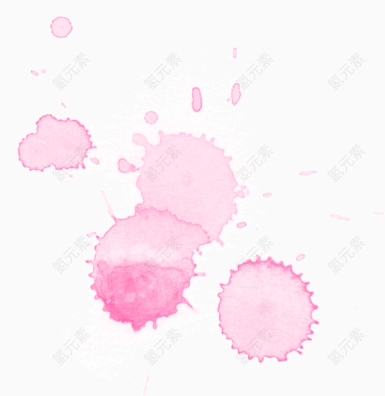 淡粉色水彩痕迹