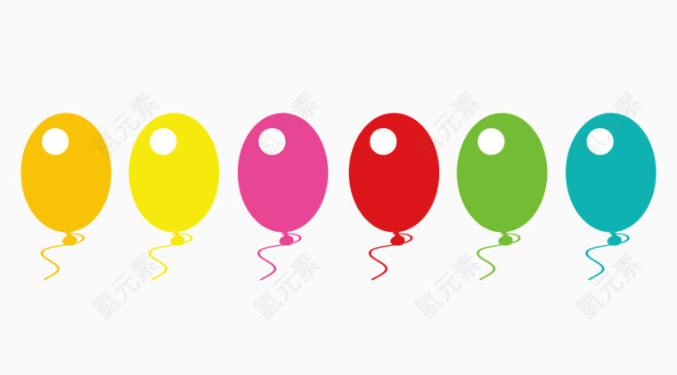 气球多色设计元素