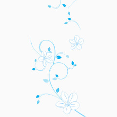 蓝色的花藤装饰
