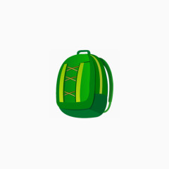 绿色的旅行包背包PNG图标