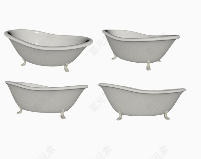 灰白色浴盆