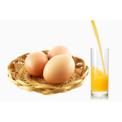 橙汁和鸡蛋