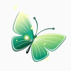 闪亮的绿色蝴蝶