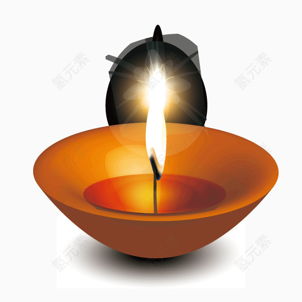 蜡烛 灯芯 火焰 发光背景 碗装蜡烛