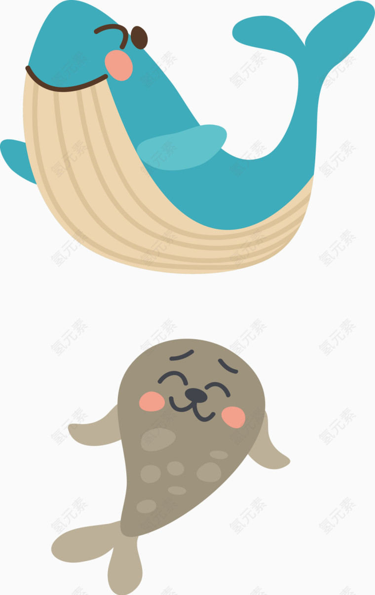 微笑的海洋动物