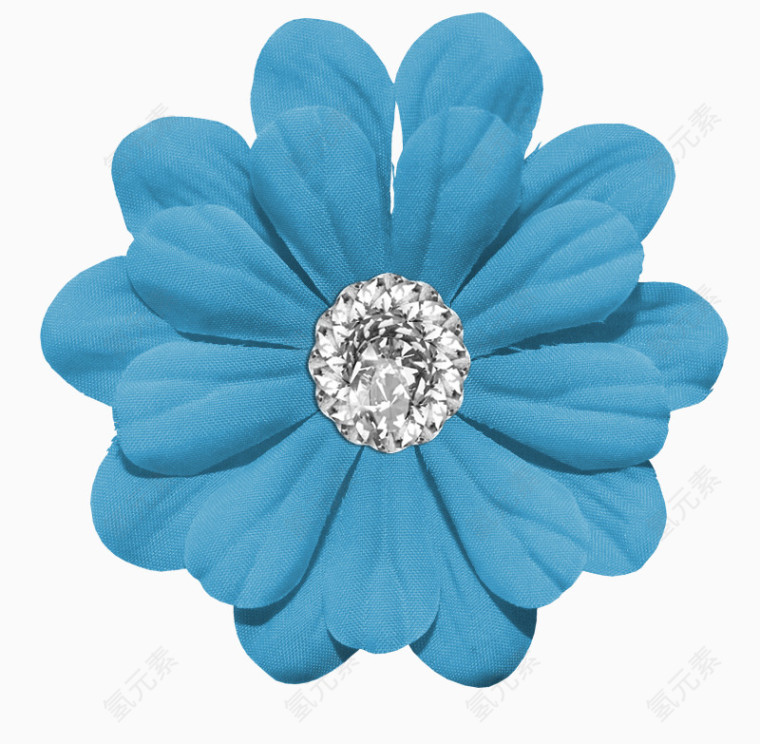 蓝色假花