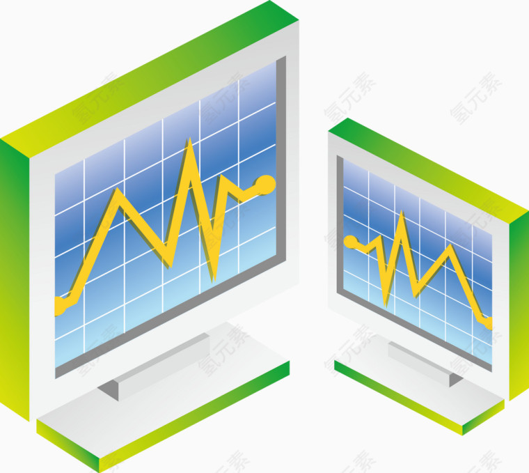 电脑波形图元素
