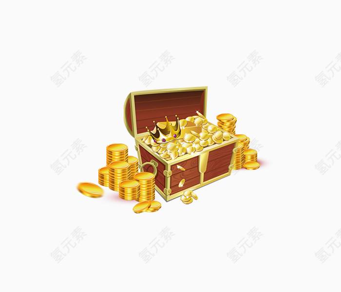 金币宝箱免抠素材