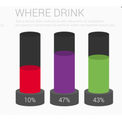 喝酒地点信息图表矢量素材