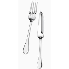 银色的餐叉和餐刀