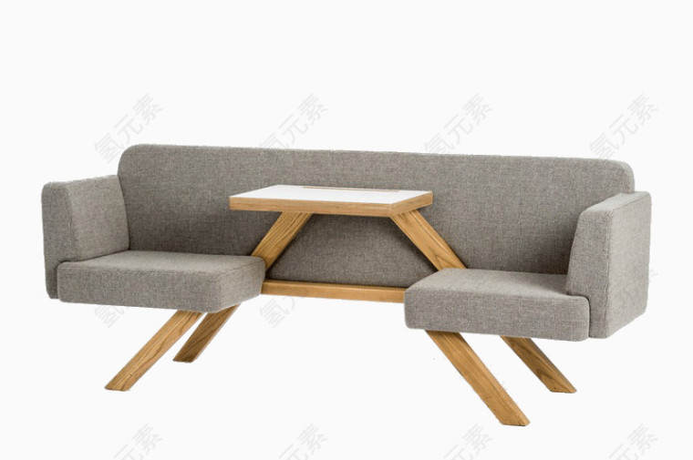 双人灰色沙发设计