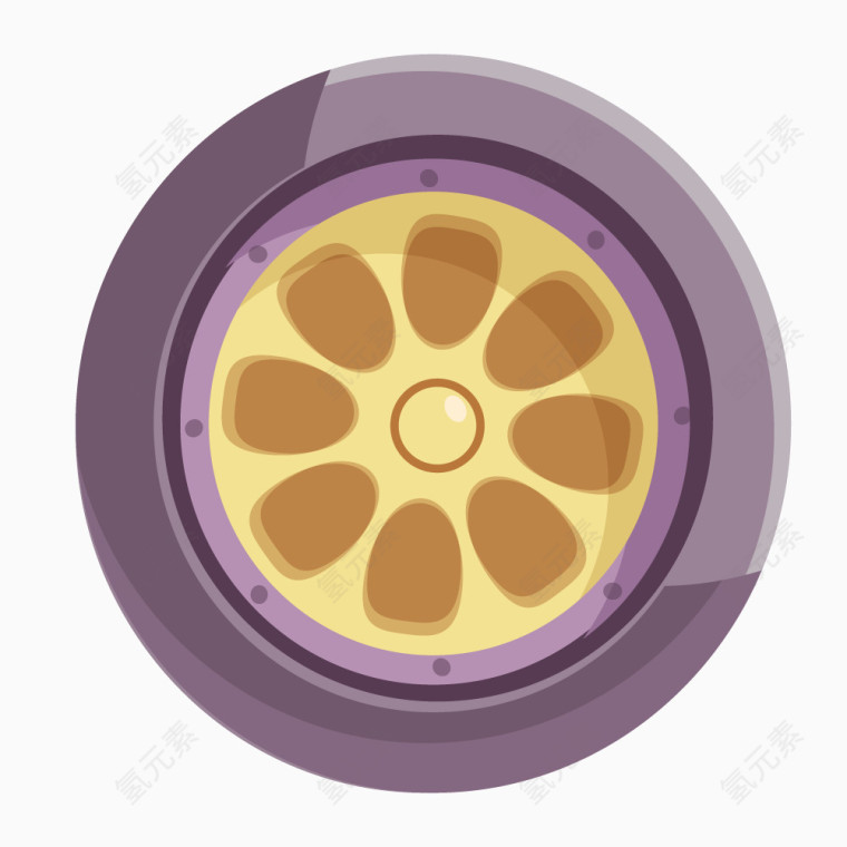 紫色汽车轮胎