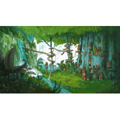 卡通森林背景图案
