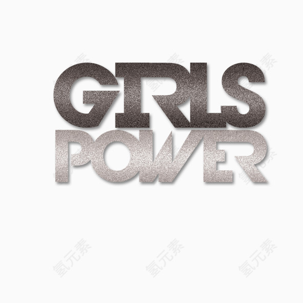 girls power艺术字