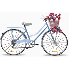紫色女士自行车