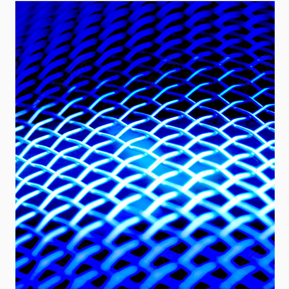 蓝色铁丝网