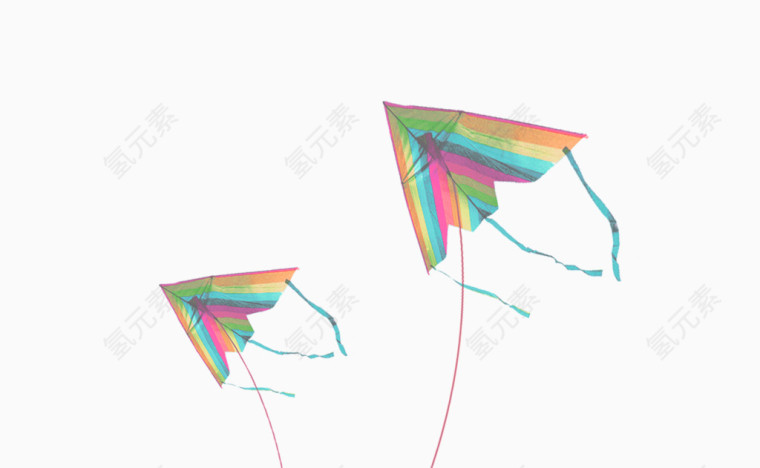 风筝手绘彩色装饰免费素材