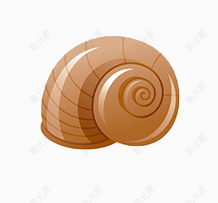 棕色卡通蜗牛壳