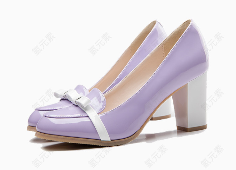 紫色女性高跟鞋