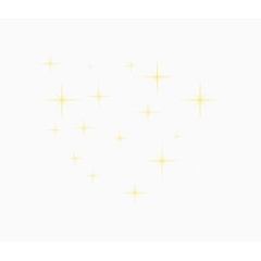 矢量黄色星光图