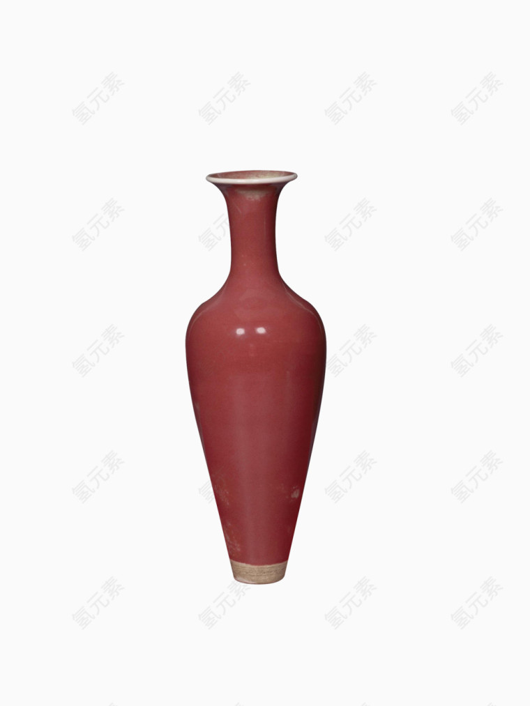 景德镇窑豇豆红釉瓶