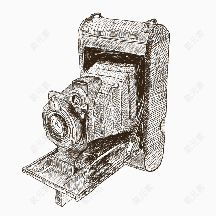 矢量古董相机
