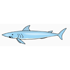 矢量蓝色大鲨鱼素材