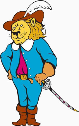 卡通狮子头人身素材