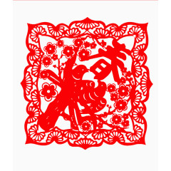 春节红色剪纸