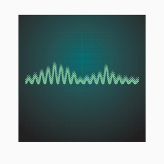 绿色小波动矢量声音波纹