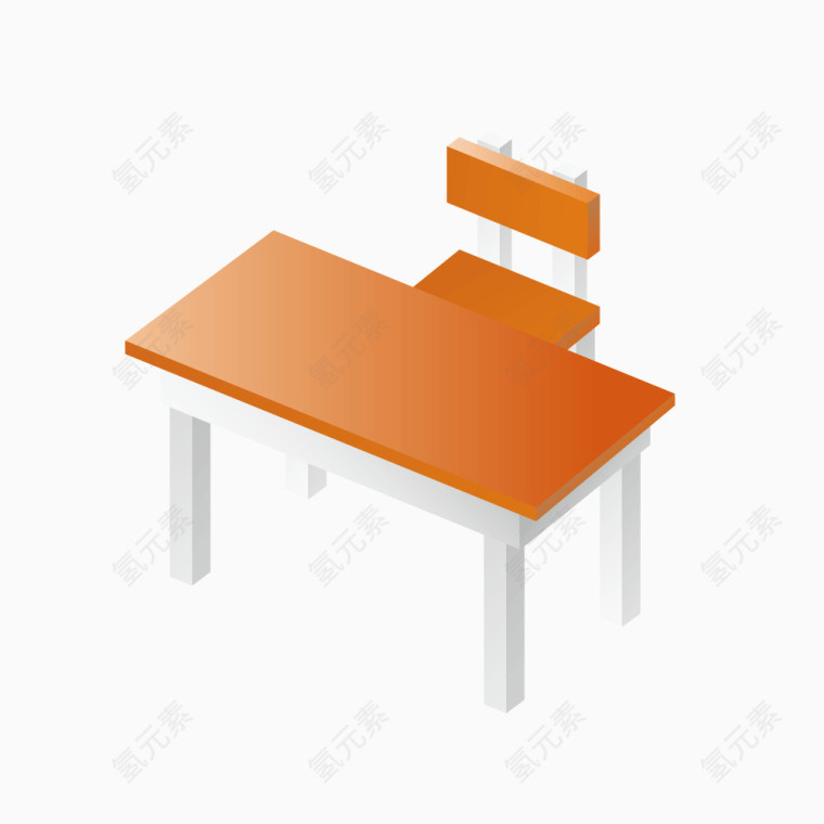 矢量课桌椅子