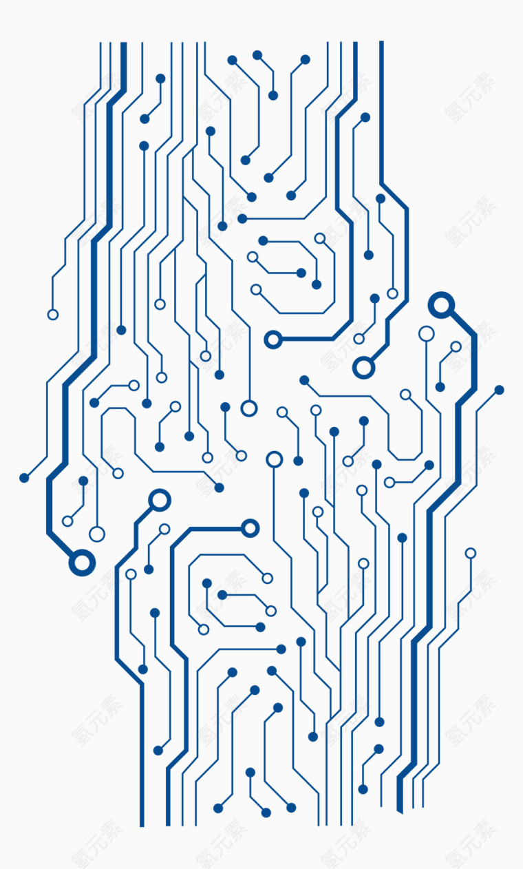 深蓝色科技电子商务背景装饰图案