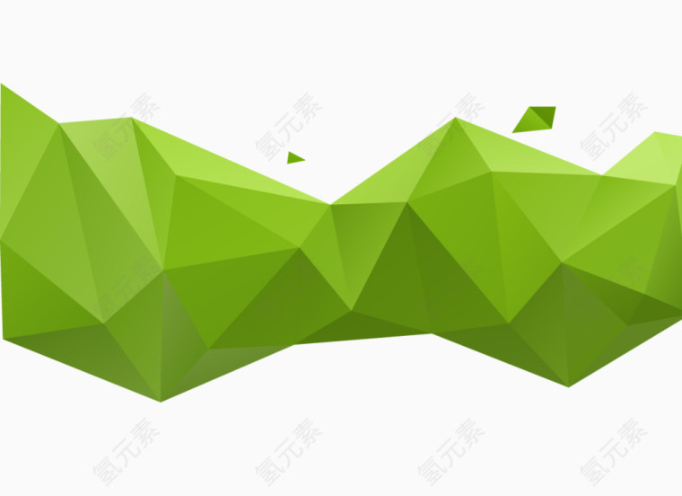 矢量绿色菱形立体图