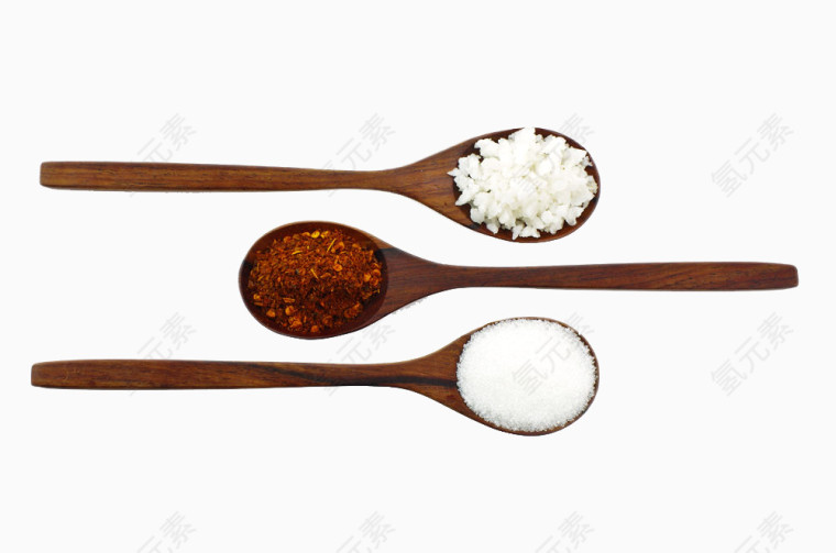 矢量木质勺子带米