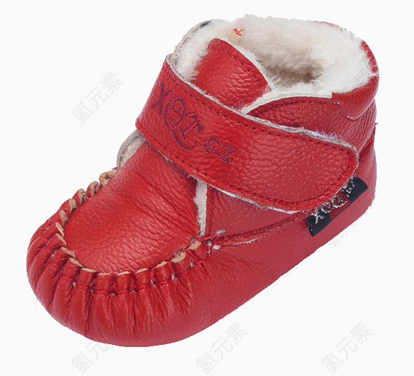 红色纯棉婴儿鞋