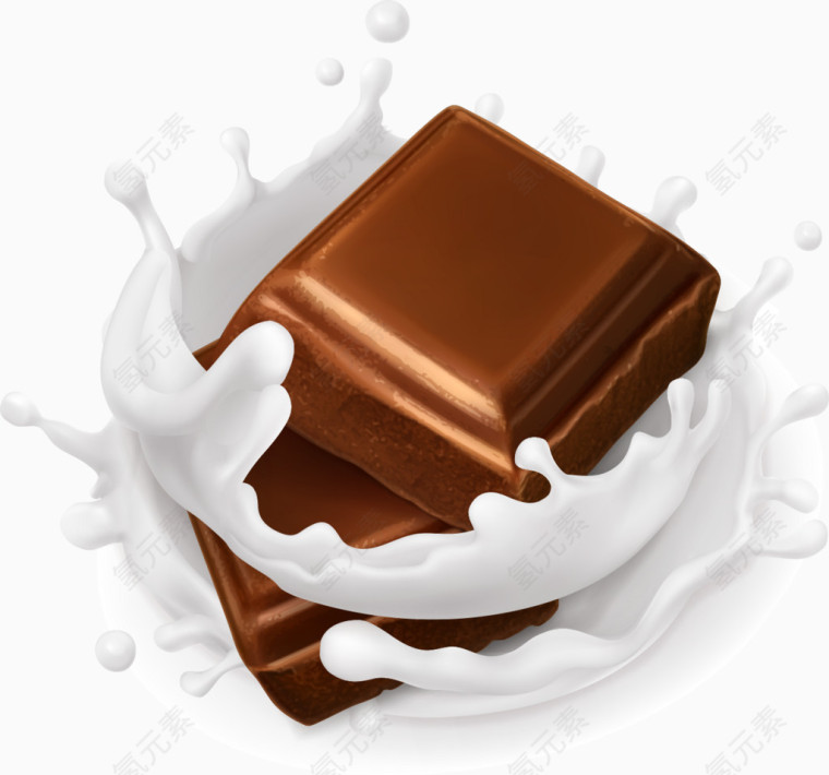 矢量图一块巧克力