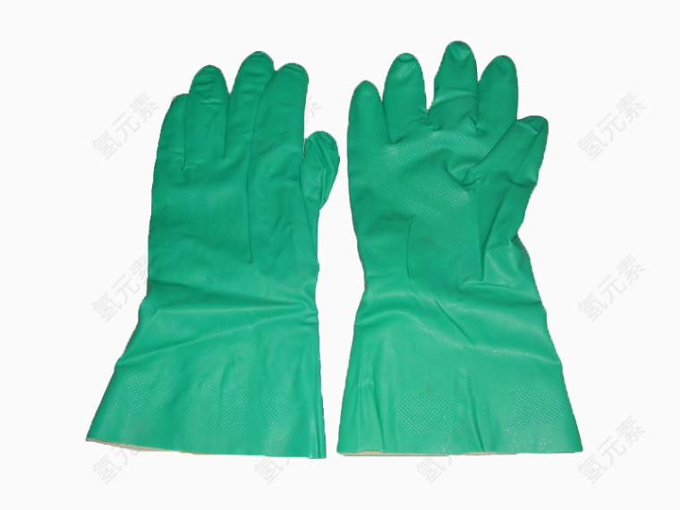 绿色胶皮手套