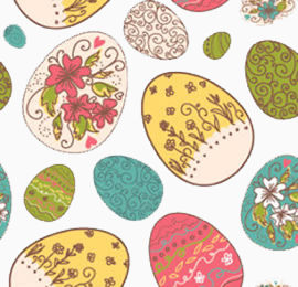 彩绘鸡蛋节日装饰矢量素材