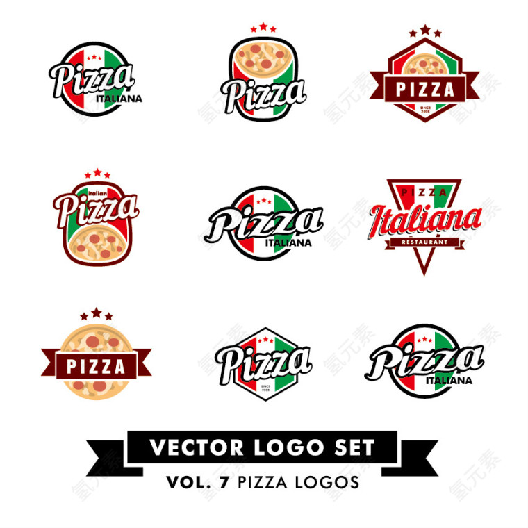披萨PIZZAlogo招贴画