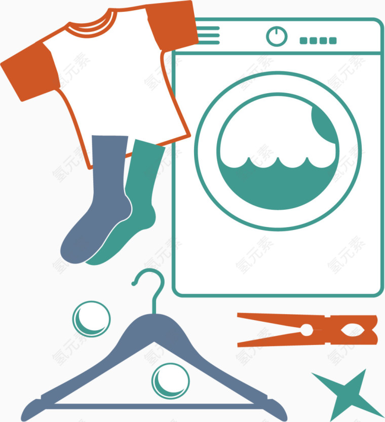 洗衣机洗衣服