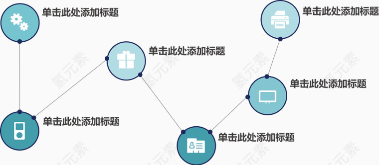 简约扁平图标流程