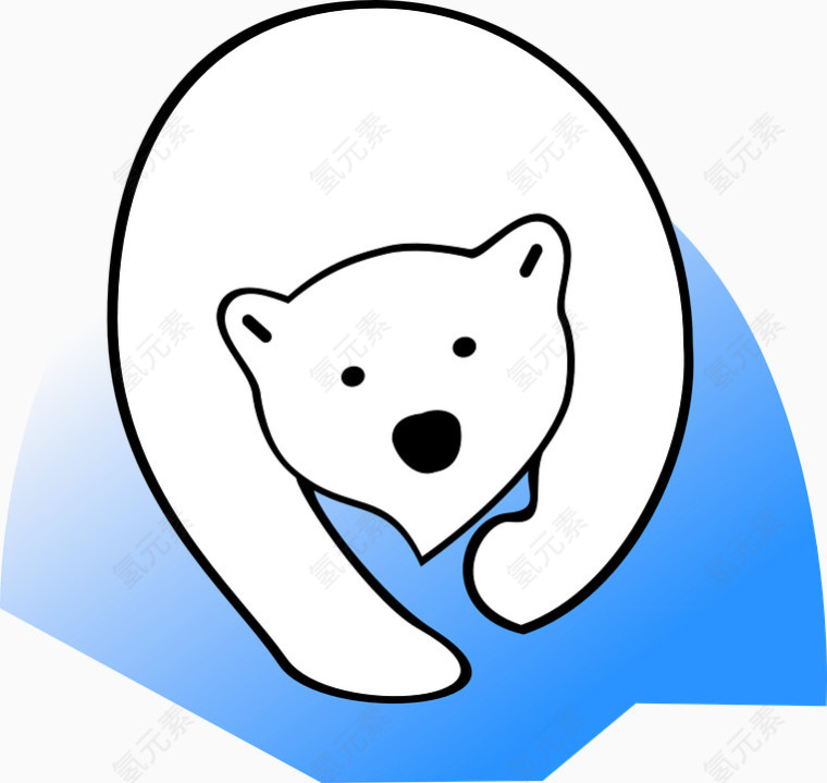 卡通可爱北极熊