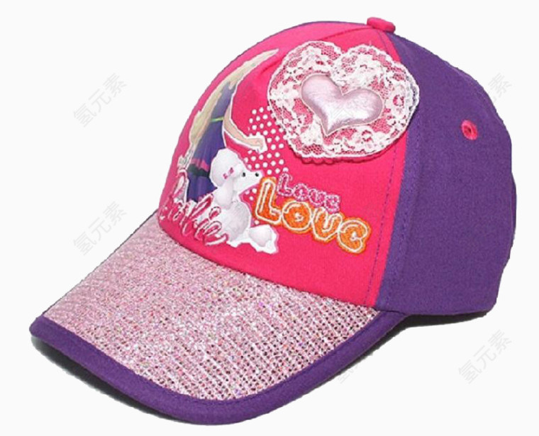 LOVE帽子紫色