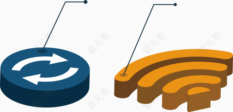 立体循环符号ppt素材