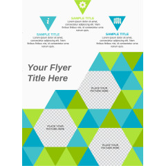 绿色三角商务海报