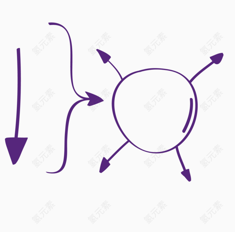 圆圈箭头矢量素材