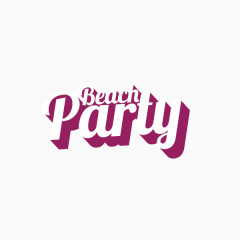 party 字体 投影 红色